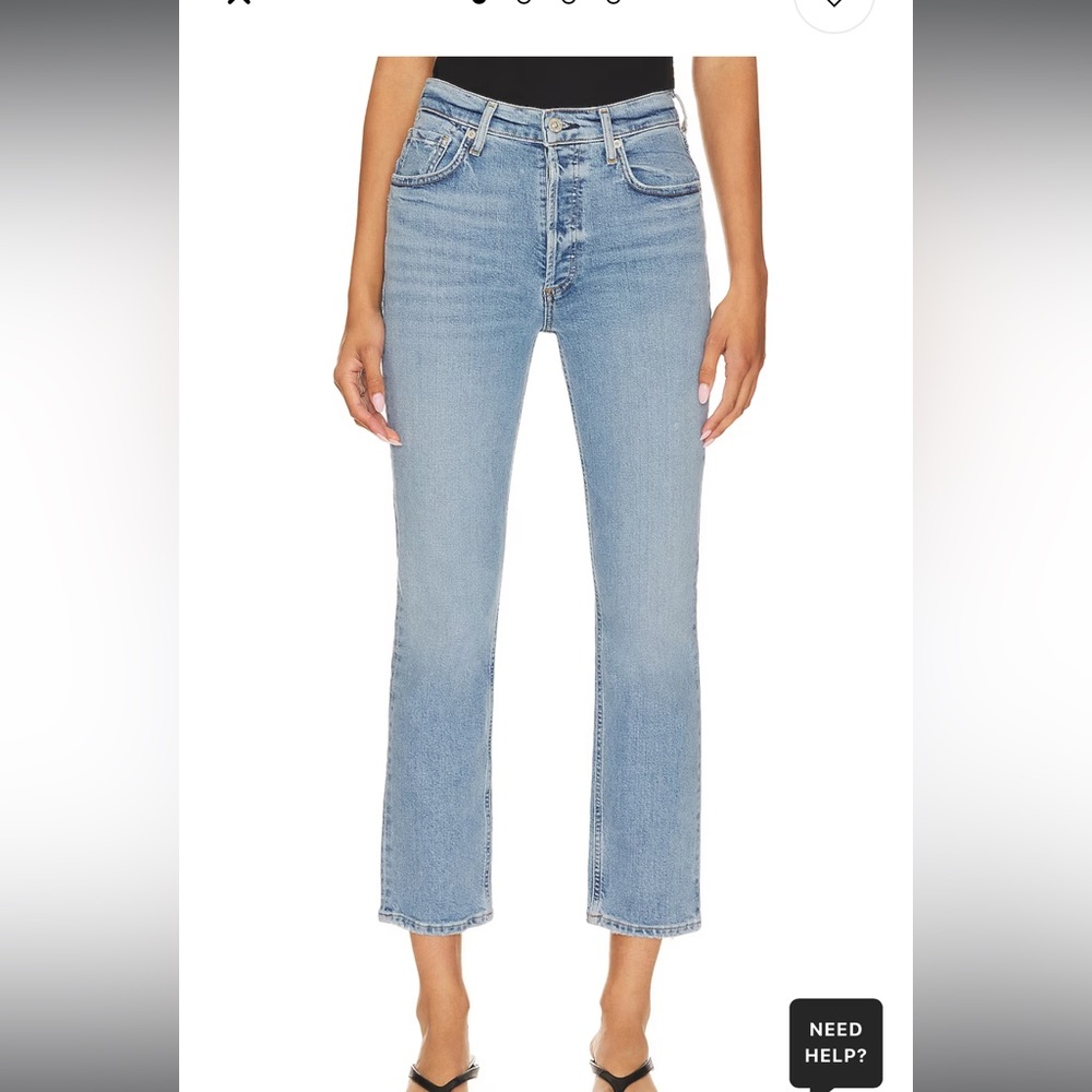 Citizens Of Humanity Light Blue High-Rise Straight Jeans